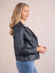 Lakeland Leather Blue Tarraby Biker Jacket - Image 4 of 9
