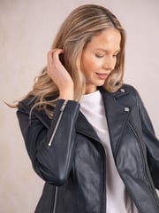 Lakeland Leather Blue Tarraby Biker Jacket - Image 6 of 9