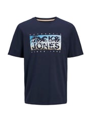 JACK & JONES Junior Blue Logo Printed 100% Cotton T-Shirts 2 Pack - Image 3 of 3