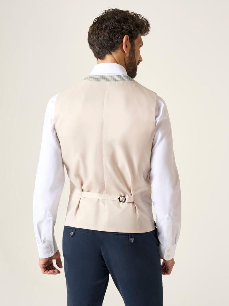 Skopes Grey Skopes Tailored Fit Puppytooth Check Carter Waistcoat - Image 2 of 3
