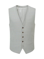 Skopes Grey Skopes Tailored Fit Puppytooth Check Carter Waistcoat - Image 3 of 3