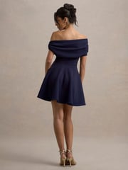 Club L London Blue Agnes One Shoulder Mini Dress - Image 2 of 6