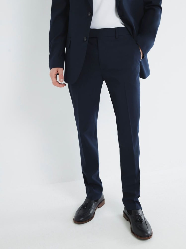 River Island Blue Tailored Trousers - Image 2 of 4 River Island Blue Tailored Trousers - Image 2 of 4