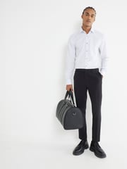 River Island White Pinstripe 100% Cotton Formal Shirt - Image 4 of 4