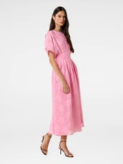 Forever New Pink Eve Jacquard Seam Midi Dress - Image 4 of 5