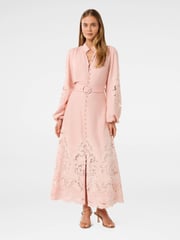 Forever New Pink Ebony Embroidered Midi Dress - Image 1 of 4