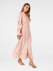Forever New Pink Ebony Embroidered Midi Dress - Image 4 of 4