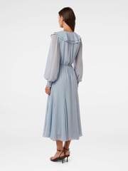 Forever New Blue Orla Ruffle Godet Midi Dress - Image 2 of 4