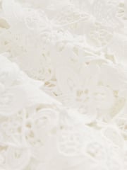 Reiss Ivory Melody Cotton Cut Out Lace Cami Top - Image 6 of 6