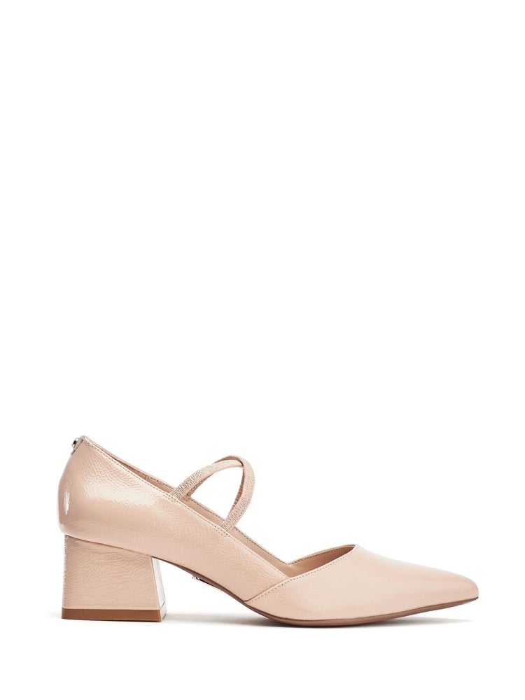 Moda in Pelle Garlande Elastic Cross Strap Block Heel Shoes - Image 1 of 4