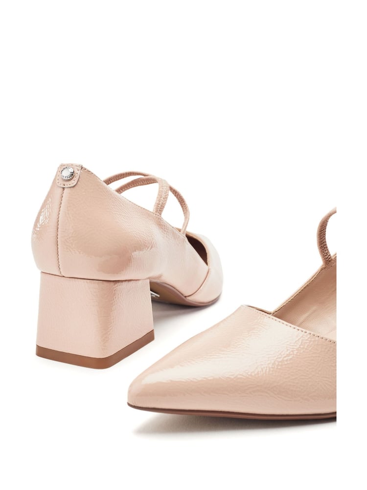 Moda in Pelle Garlande Elastic Cross Strap Block Heel Shoes - Image 4 of 4