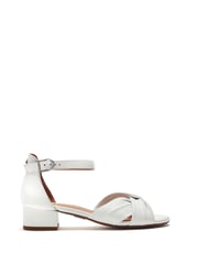 Moda in Pelle Macadamia Low Heel Ankle Strap Leather Sandals - Image 1 of 4