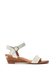 Moda in Pelle Mayapple Heel Clip Wedges Strappy Leather Sandals - Image 1 of 4