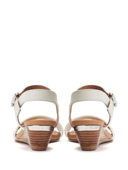 Moda in Pelle Mayapple Heel Clip Wedges Strappy Leather Sandals - Image 3 of 4
