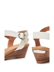 Moda in Pelle Mayapple Heel Clip Wedges Strappy Leather Sandals - Image 4 of 4