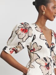 Joanna Hope Cream 100% Cotton Prom Dress - Image 3 of 4