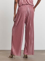 Joanna Hope Pink Plisse Wide Leg Trousers - Image 2 of 5