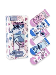 Vanilla Underground Multi Disney Girls Calf Socks Set of 5 - Image 1 of 5