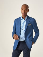Skopes Light Blue Tailored Fit Jamie Semi Plain Blazer Jacket - Image 3 of 9