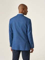 Skopes Light Blue Tailored Fit Jamie Semi Plain Blazer Jacket - Image 4 of 9