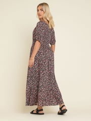 Yours Curve Black Boho Midaxi Dress - Image 3 of 5
