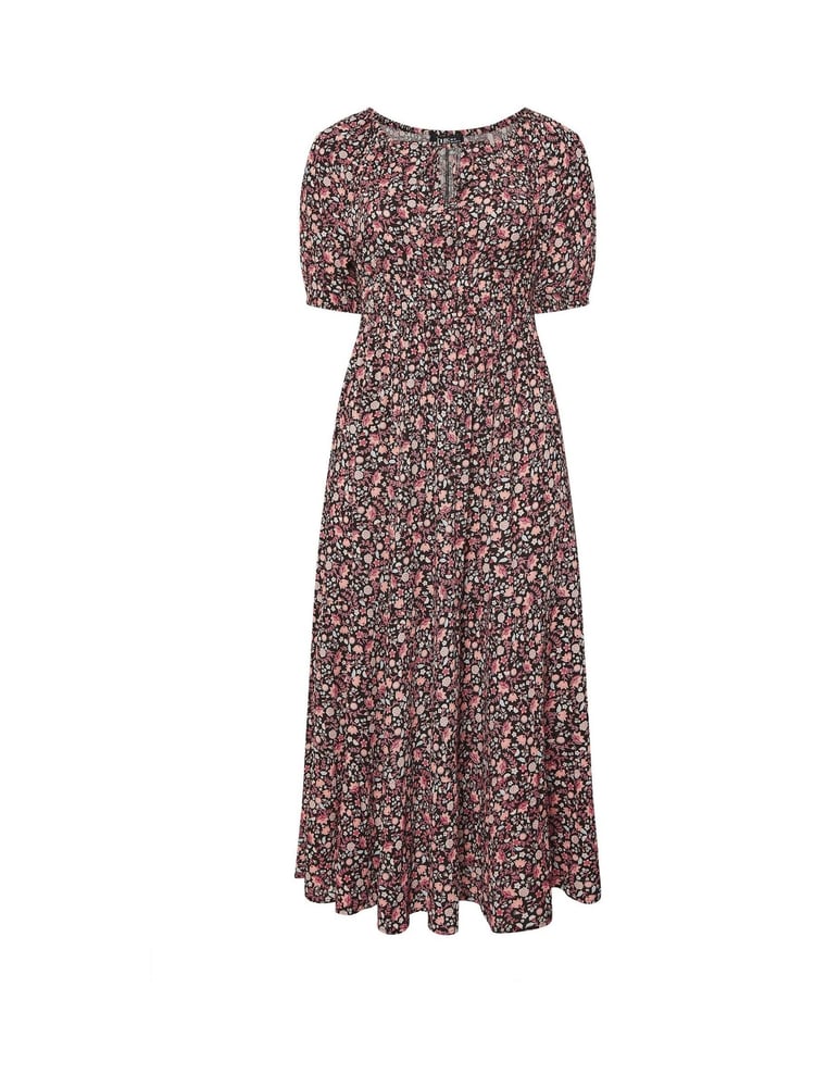 Yours Curve Black Boho Midaxi Dress - Image 5 of 5