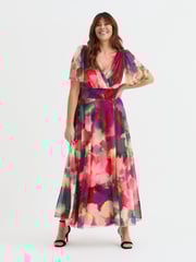 Scarlett & Jo Red Isabelle Float Sleeve Maxi Dress - Image 1 of 4