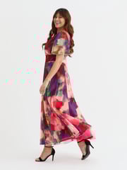 Scarlett & Jo Red Isabelle Float Sleeve Maxi Dress - Image 4 of 4