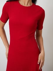 Threadbare Red Textured Jersey Maxi Dress - Image 4 of 5