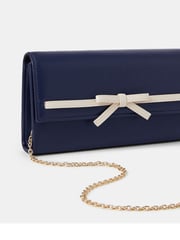 Accessorize Blue Bow Clutch Bag - Image 4 of 4