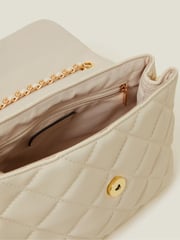Accessorize Cream Quilted Faux Leather Cross-Body Bag - Image 3 of 3