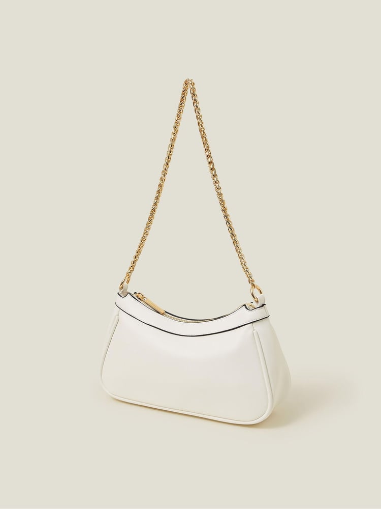 Accessorize White Woven Chain Shoulder Bag - Image 1 of 3