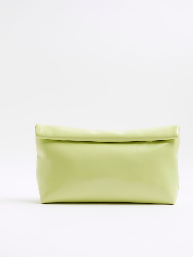 River Island Green Roll Top Clutch Bag - Image 2 of 6 River Island Green Roll Top Clutch Bag - Image 2 of 6