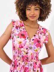 Joe Browns Pink Petite Sequin Embellished Shirred Waist Floral Maxi Dress - Image 3 of 8