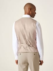 Skopes Natural Tailored Fit Caspian Single Breasted Stretch Look Suit Waistcoat - Image 2 of 4