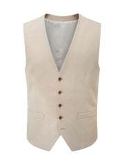 Skopes Natural Tailored Fit Caspian Single Breasted Stretch Look Suit Waistcoat - Image 3 of 4