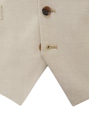 Skopes Natural Tailored Fit Caspian Single Breasted Stretch Look Suit Waistcoat - Image 4 of 4