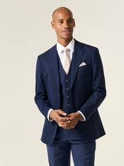 Skopes Blue Tailored Fit Caspian Stretch Look Suit Jacket - Image 1 of 6