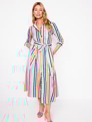 Boden Pink Amy 100% Cotton Midi Shirt Dress - Image 2 of 6