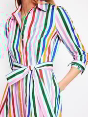 Boden Pink Amy 100% Cotton Midi Shirt Dress - Image 3 of 6