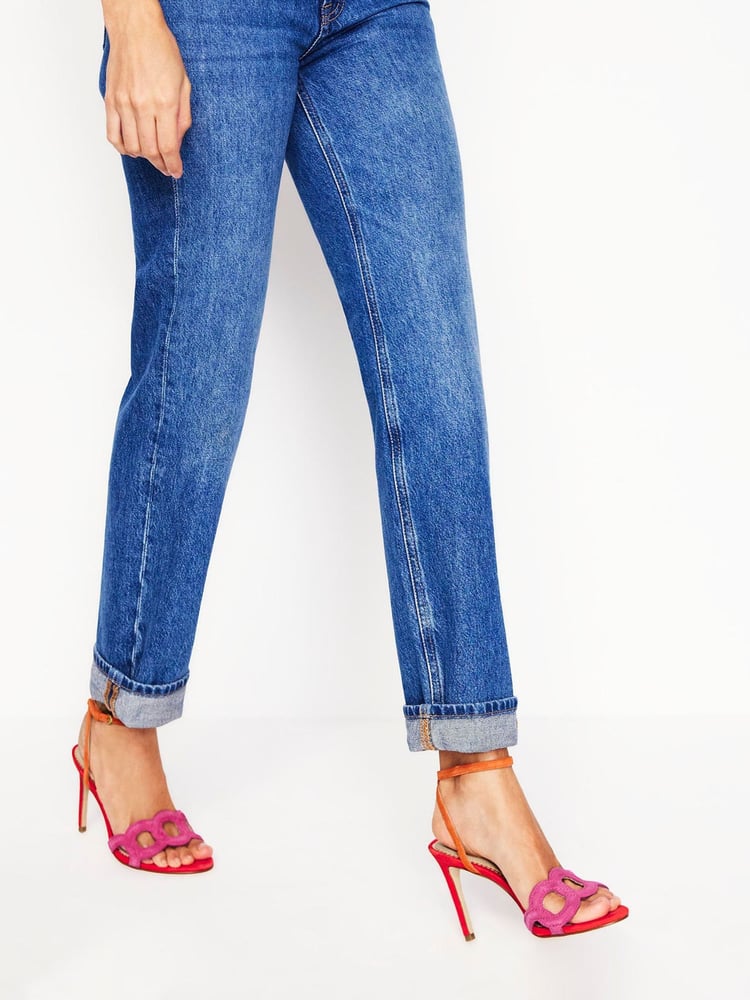 Boden Pink Circle Detail Heeled Sandals - Image 1 of 6