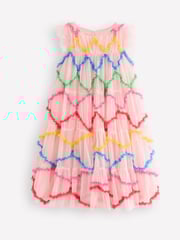 Boden Pink Tulle Tiered Dress - Image 2 of 4