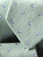 Charles Tyrwhitt Green Silk Linen Printed Tie - Image 2 of 2