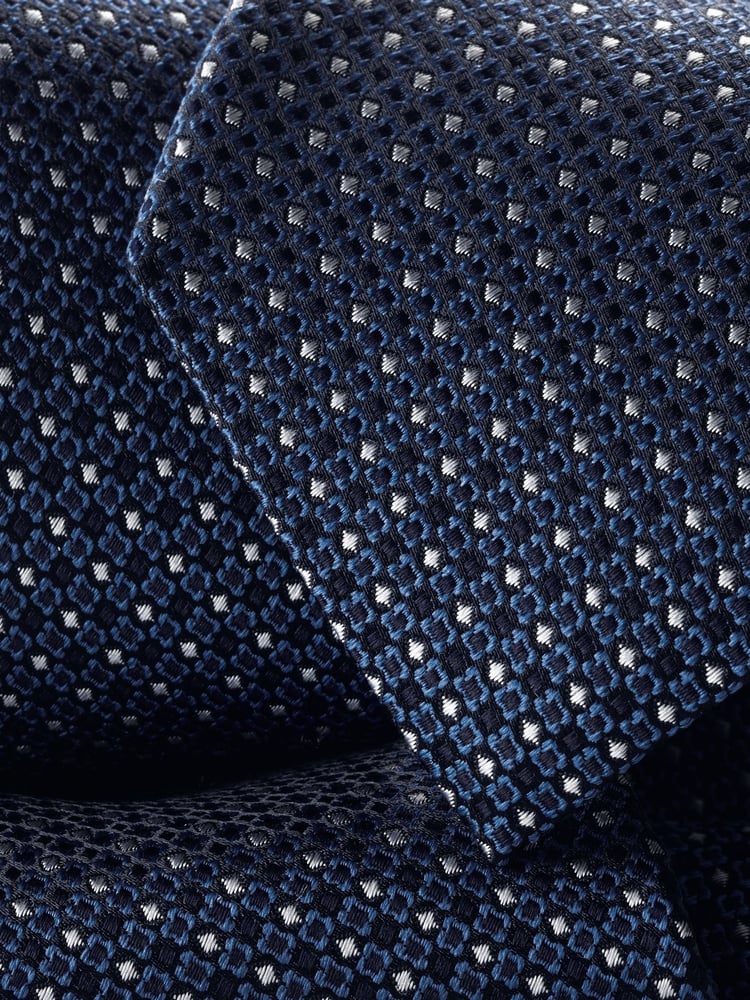 Charles Tyrwhitt Blue Silk Stain Resistant Semi Plain Tie - Image 2 of 2