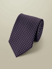 Charles Tyrwhitt Blue Silk Stain Resistant Semi Plain Tie - Image 1 of 2
