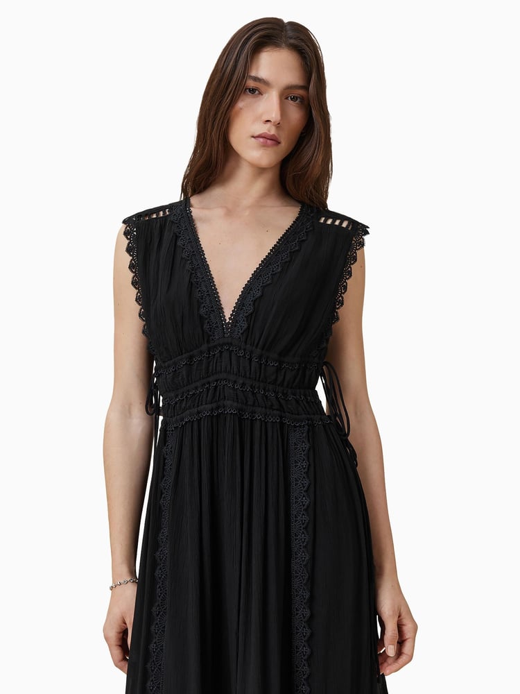 AllSaints Black Xanthe Dress - Image 1 of 1