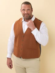 BadRhino Big & Tall Brown Tweed Waistcoat - Image 1 of 5
