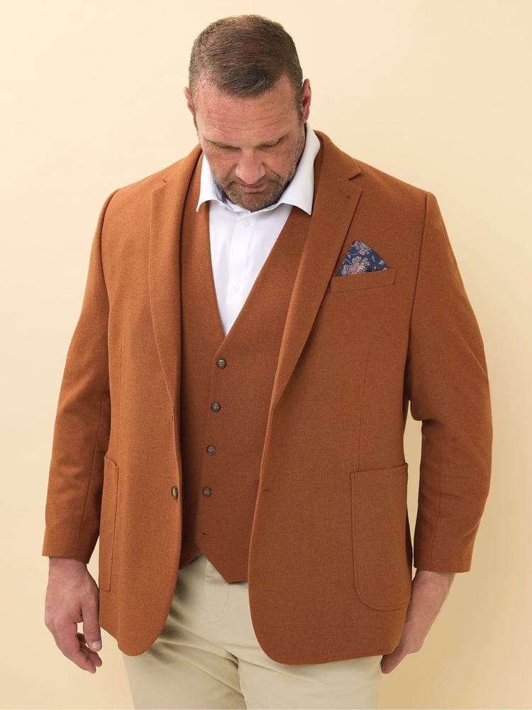 BadRhino Big & Tall Brown Tweed Waistcoat - Image 2 of 5
