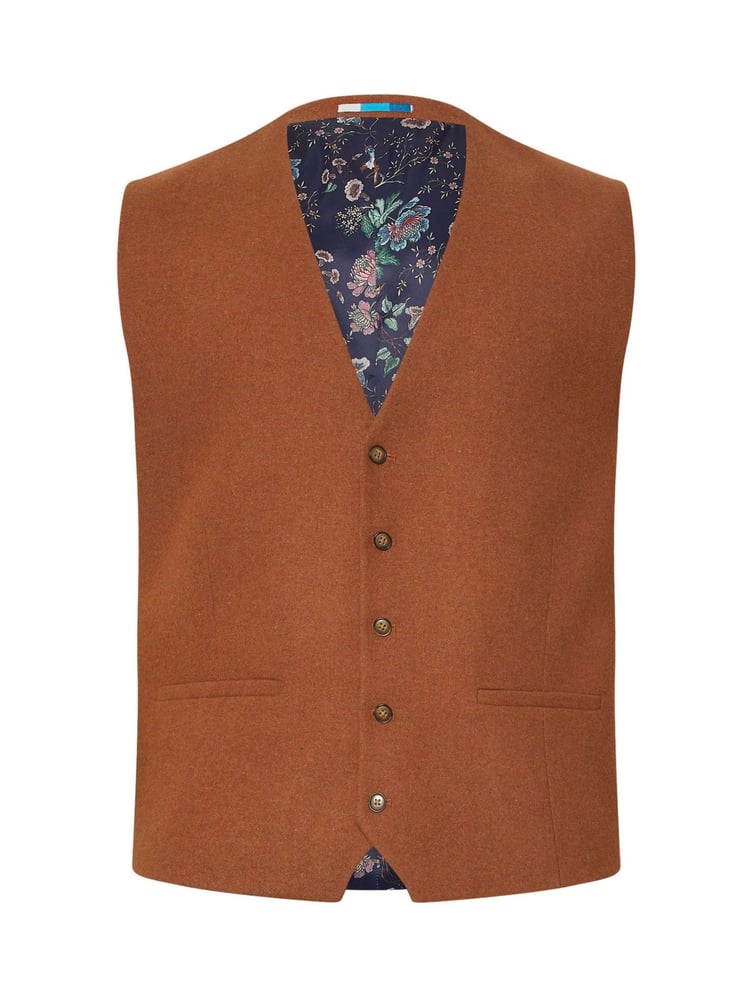 BadRhino Big & Tall Brown Tweed Waistcoat - Image 5 of 5