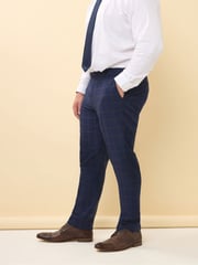 BadRhino Big & Tall Blue Tweed Suit Trousers - Image 4 of 7